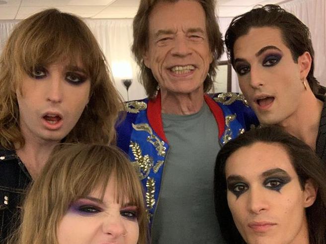 I Maneskin con i Rolling Stones a Las Vegas