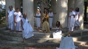 la Dea Era moglie Zeus e gli altri Dei, in una scena Villa Marherita