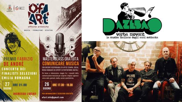 OF.ART: dopo il successo della serata con Mauro Ermanno Giovanardi si prosegue venerdì 26 giugno con la Masterclass “Comunicare Musica” e sabato 27 con la finale regionale del Premio De André.
