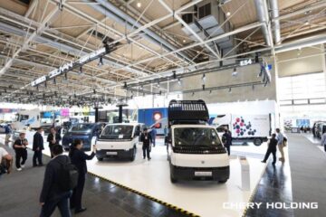 Questa foto mostra lo stand di Chery Commercial Vehicle all'IAA Transportation 2026 di Hannover, in Germania. (Foto fornita da Chery Commercial Vehicle)
